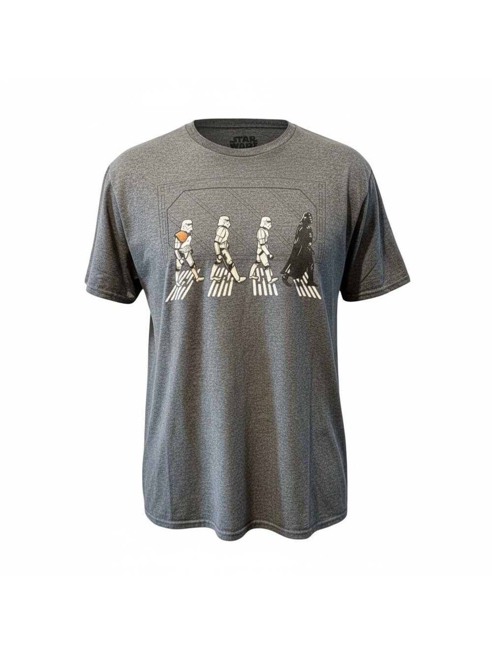 Mad Engine Star Wars Storm Troopers Abbey Road Graphic T Shirt Gray Mens Size XL